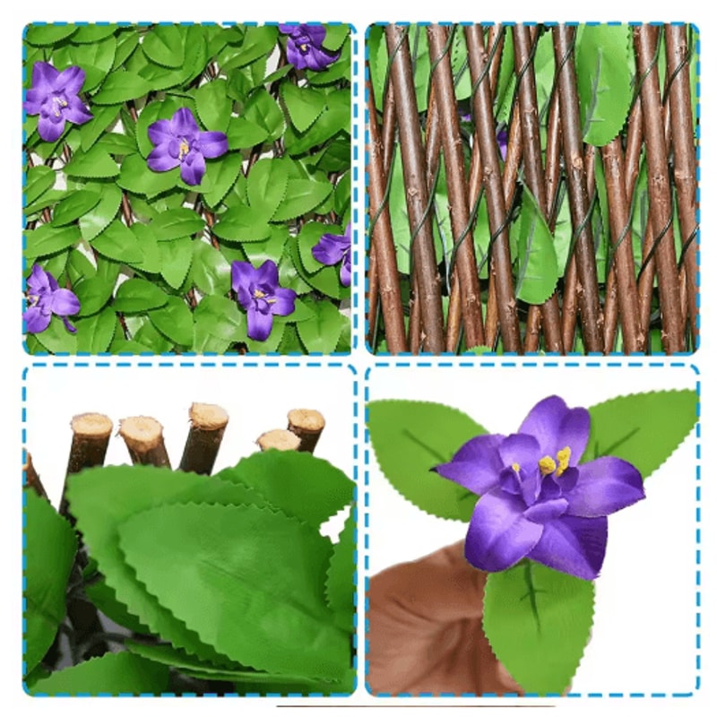 Expandable Artificial Ivy Privacy Screen Stylish Outdoor Privacy Fence For Balcony Garden 6
