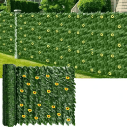 sunflower artificial ivy privacy fence decorative outdoor green wall panel