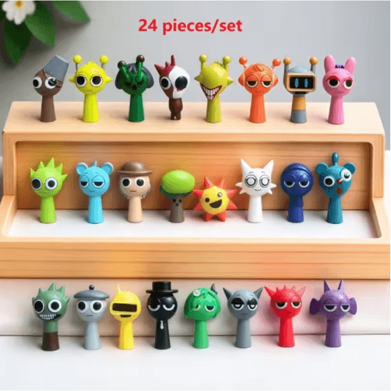 24Piece Sprunki Doll Set Cartoon PVC Mini Figurines Collection 1