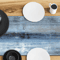VIKAMA Linen Table Runner Farmhouse Retro Tie Dye Rustic Dining Decor 3