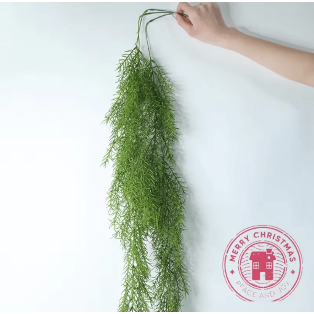 105cm Artificial Pine Needle Wall Hanging Lush Simulated Plant Decor 1