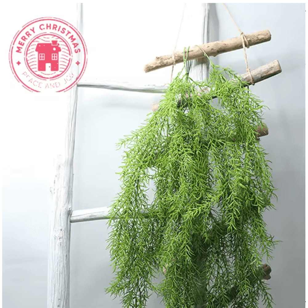 105cm Artificial Pine Needle Wall Hanging Lush Simulated Plant Decor 4