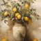 Retro Lemon Garden Lemon Wall Art Canvas Fresh Summer Fruit Decor Prints 1