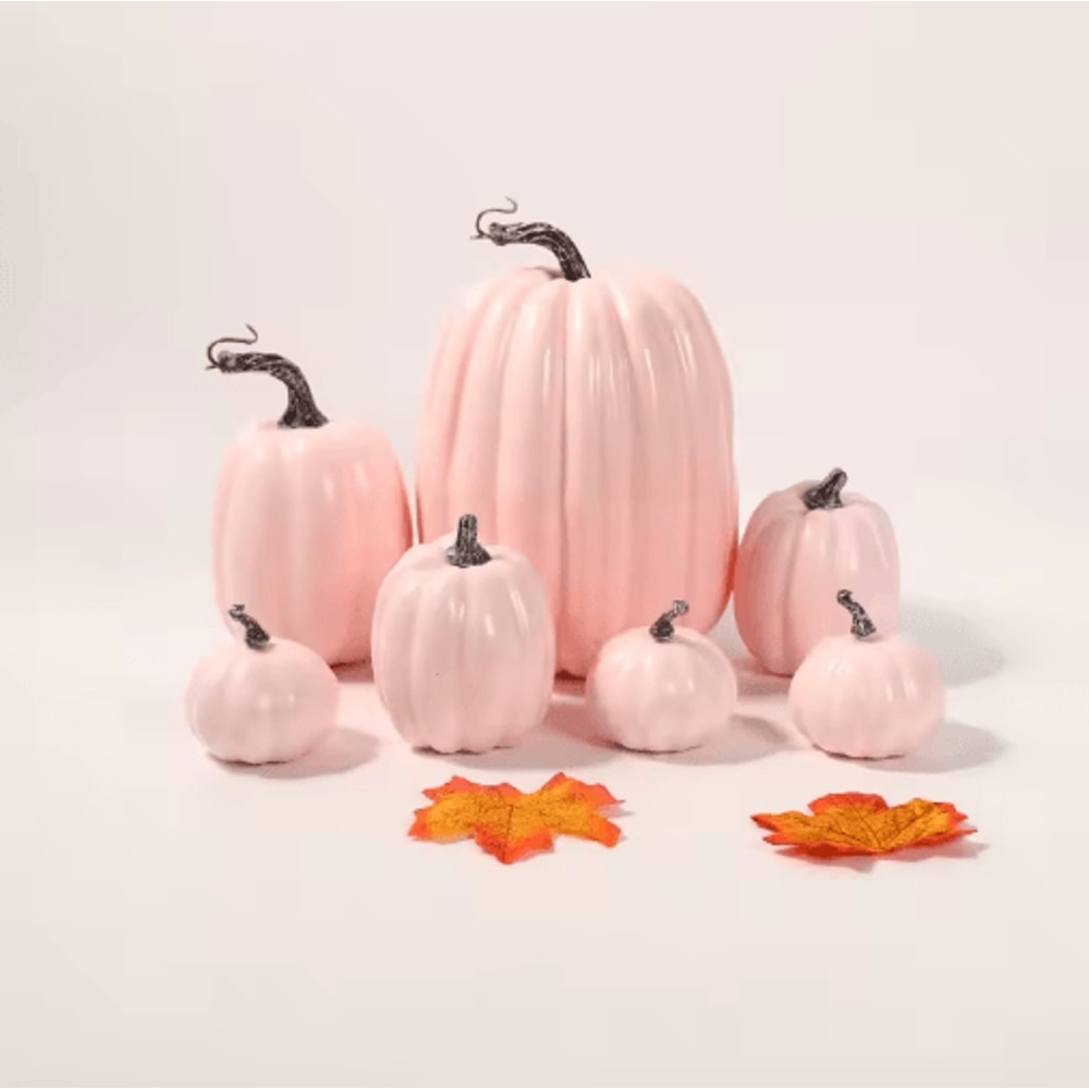 7Piece Artificial Pumpkin Decoration Set Realistic Fall Halloween Decor 1