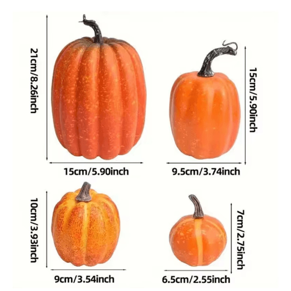 7Piece Artificial Pumpkin Decoration Set Realistic Fall Halloween Decor 4