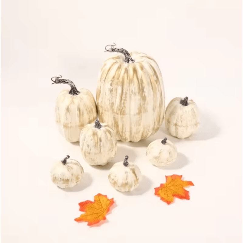 7Piece Artificial Pumpkin Decoration Set Realistic Fall Halloween Decor 5