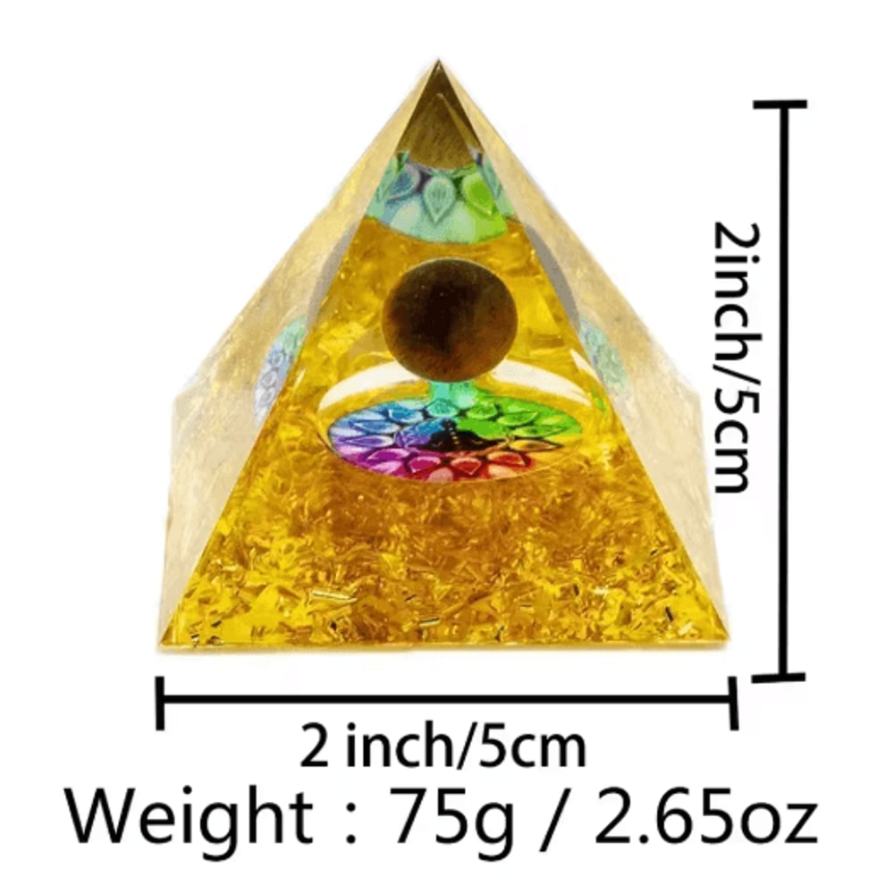 5cm Crystal Pyramid Energy Generator Chakra Healing Reiki Decor 10