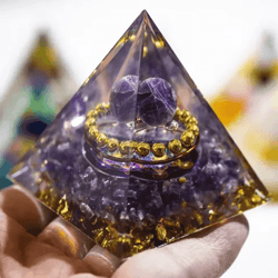 5cm crystal pyramid energy generator chakra healing reiki decor
