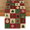 Festive Christmas Table Runner Linen Plaid Snowflake Holiday Dining Decor 1