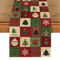 Festive Christmas Table Runner Linen Plaid Snowflake Holiday Dining Decor 1