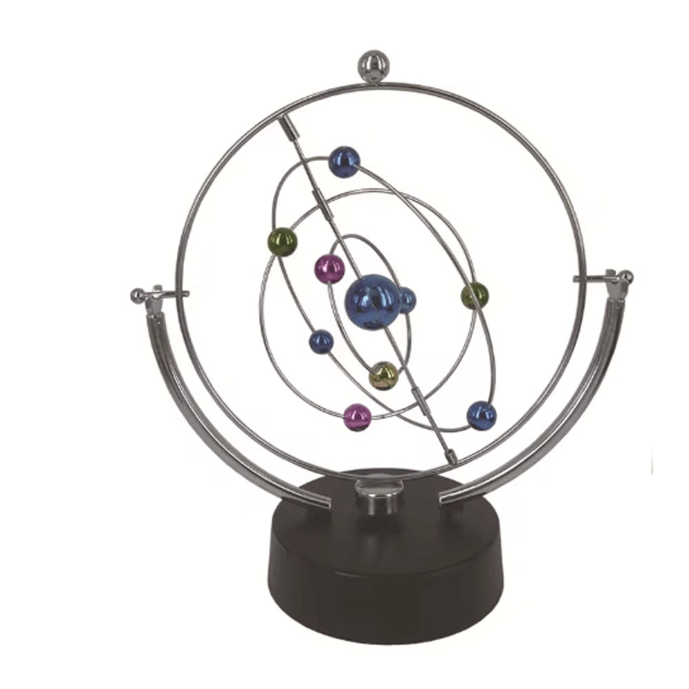 Celestial Perpetual Motion Desk Toy Kinetic Orbital Globe Sculpture 4