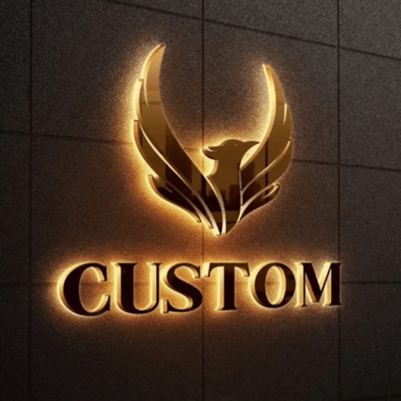 Custom LED Business Sign Backlit 3D Metal Storefront Logo Letters 0