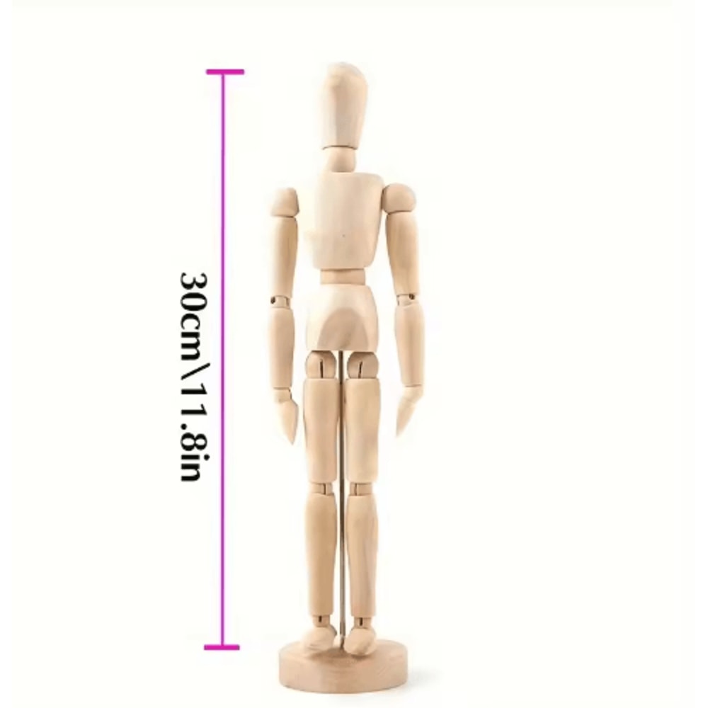 Poseable Wooden Artist Mannequin Adjustable Drawing Reference Figure 3