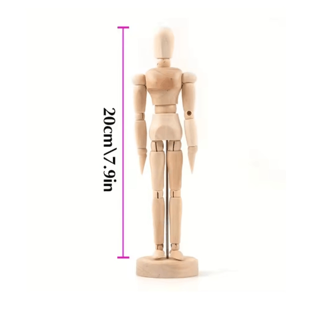 Poseable Wooden Artist Mannequin Adjustable Drawing Reference Figure 4
