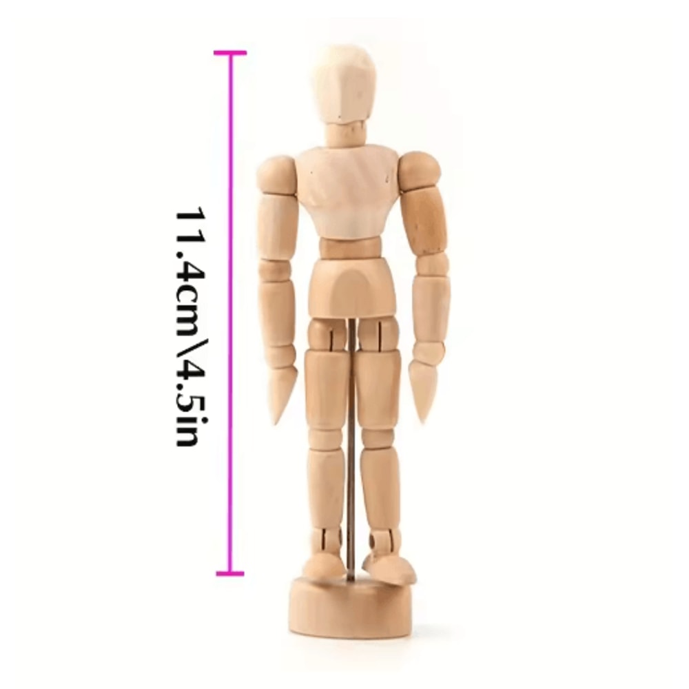Poseable Wooden Artist Mannequin Adjustable Drawing Reference Figure 5