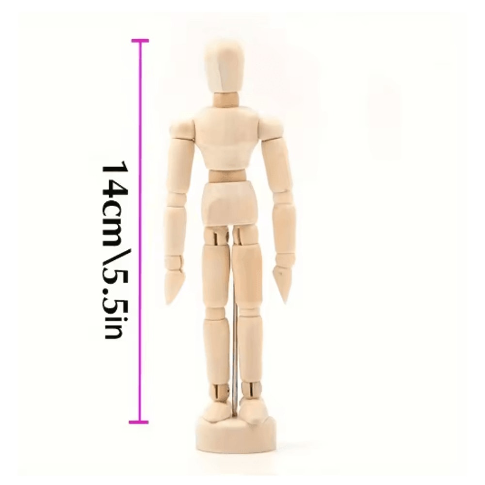 Poseable Wooden Artist Mannequin Adjustable Drawing Reference Figure 6