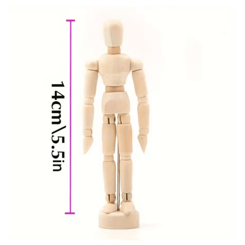 Poseable Wooden Artist Mannequin Adjustable Drawing Reference Figure 6