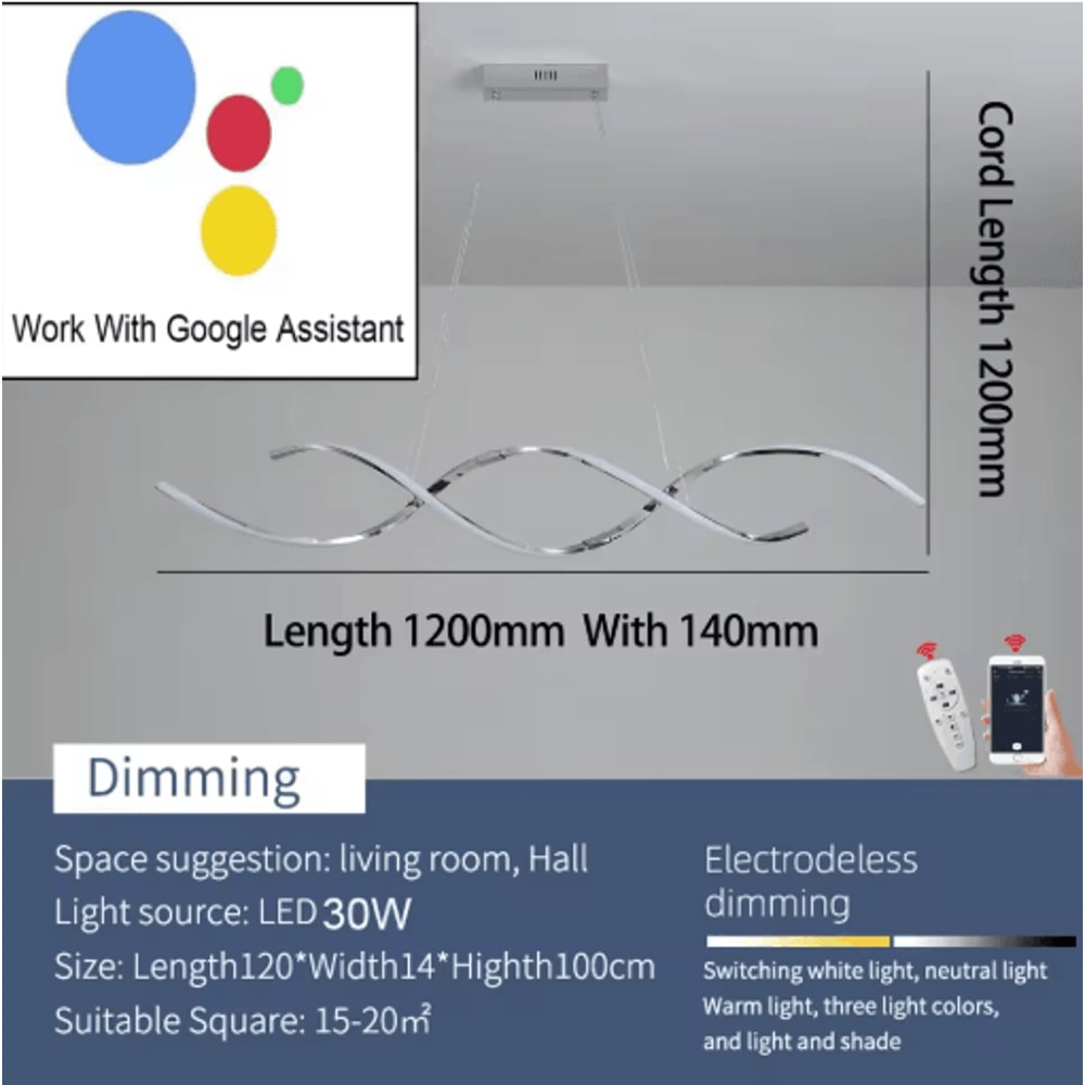 Modern LED Chandelier Minimalist Linear Pendant Light For Dining Living Spaces 1