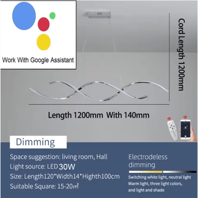 Modern LED Chandelier Minimalist Linear Pendant Light For Dining Living Spaces 1