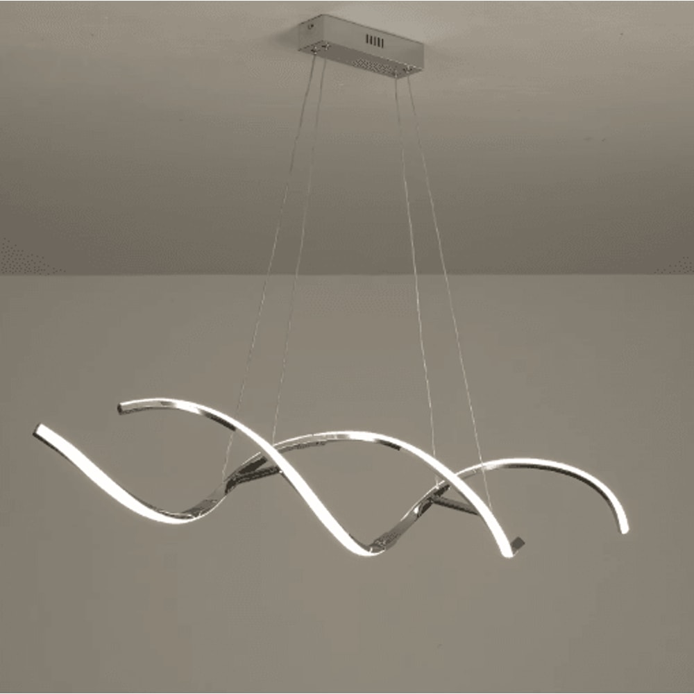Modern LED Chandelier Minimalist Linear Pendant Light For Dining Living Spaces 5