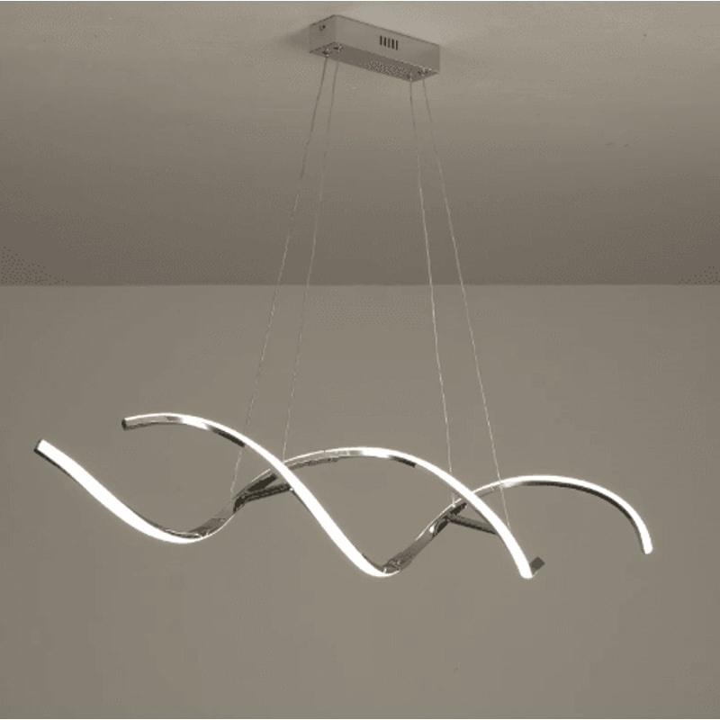 Modern LED Chandelier Minimalist Linear Pendant Light For Dining Living Spaces 5