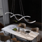 Modern LED Chandelier Minimalist Linear Pendant Light For Dining Living Spaces 7