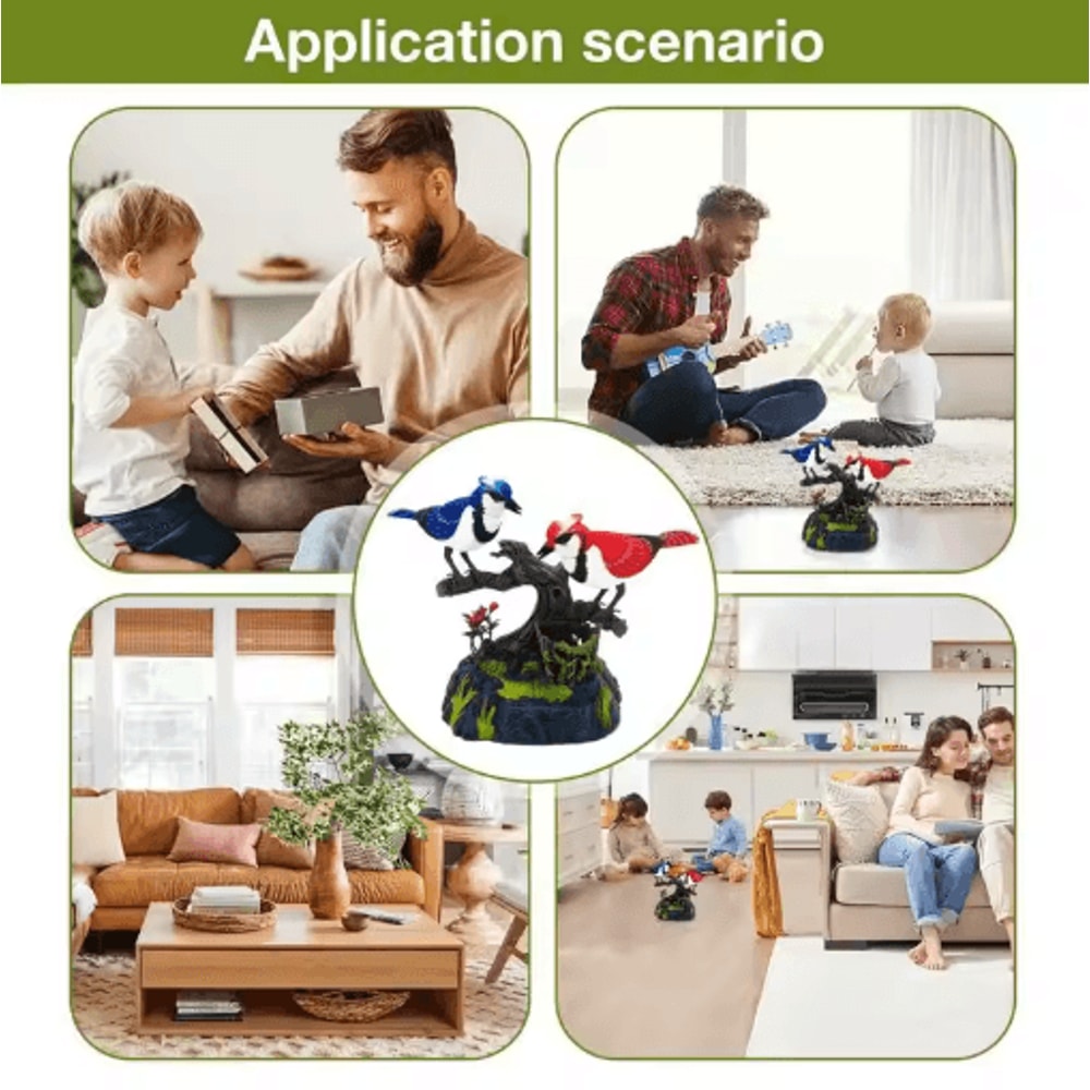 Vivid Acrylic Bird Ornament Colorful Desktop Decor Statue 4