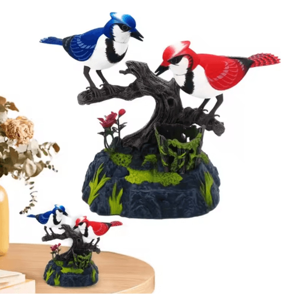 Vivid Acrylic Bird Ornament Colorful Desktop Decor Statue 7