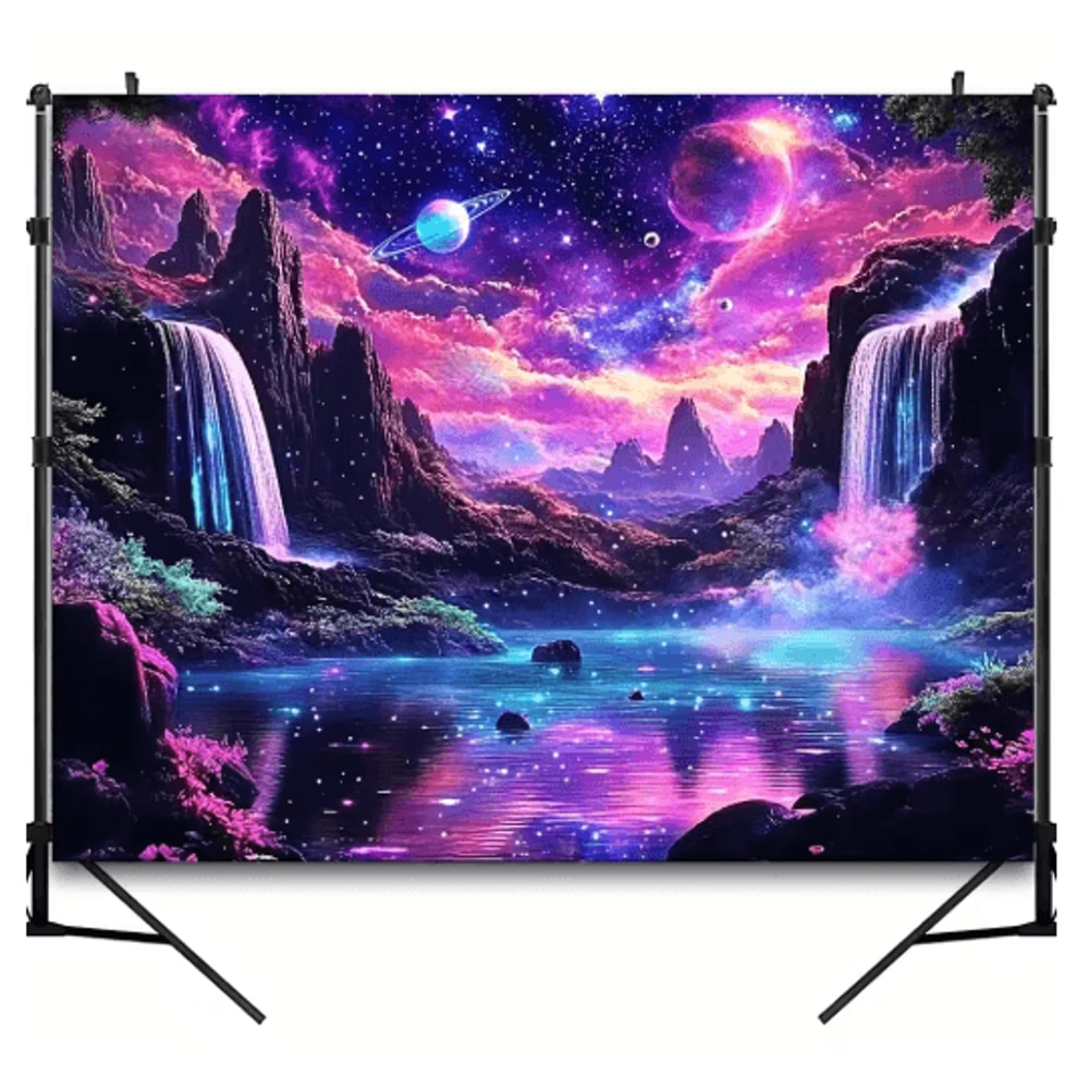 VIKAMA Starry Sky Tapestry Wall Decor Fantasy Galaxy Waterfall Wall Hanging 4