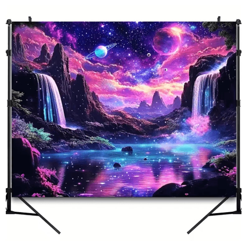 VIKAMA Starry Sky Tapestry Wall Decor Fantasy Galaxy Waterfall Wall Hanging 4