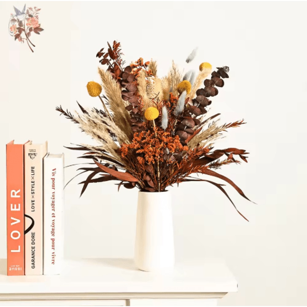 40Piece Preserved Eucalyptus Bouquet Pampas Grass Boho Floral Decor 9