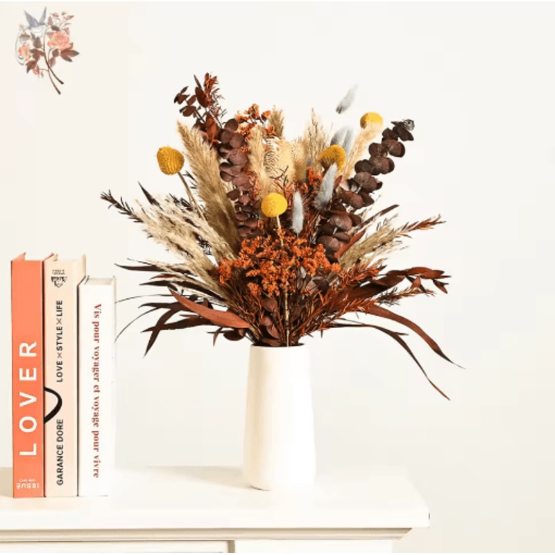 40Piece Preserved Eucalyptus Bouquet Pampas Grass Boho Floral Decor 9