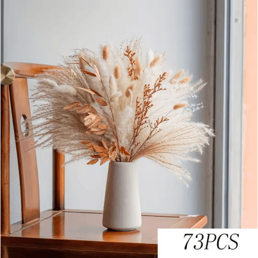 40Piece Preserved Eucalyptus Bouquet Pampas Grass Boho Floral Decor 4