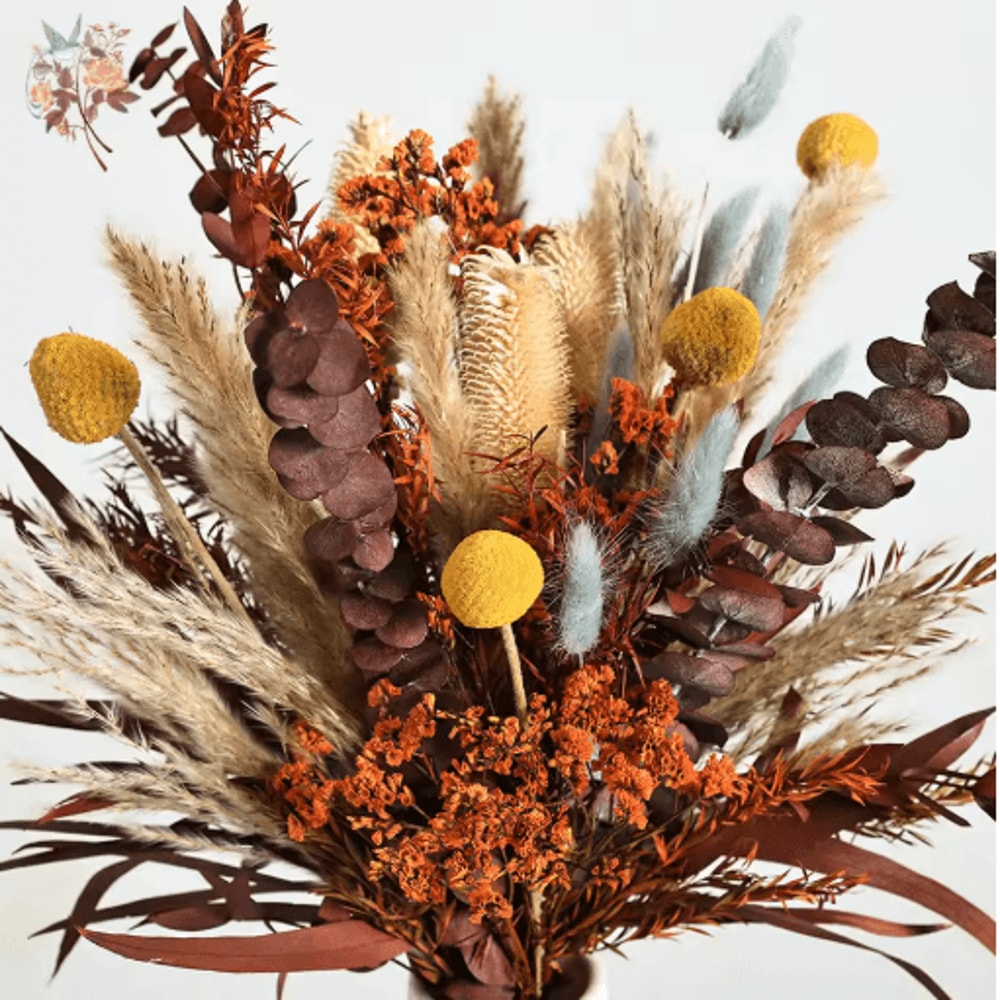 40Piece Preserved Eucalyptus Bouquet Pampas Grass Boho Floral Decor 8