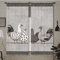2Piece Cafe Curtains Kitchen Window Retro Polka Dot Chicken Print Panels 10