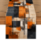Abstract Linen Table Runner Decor Watercolor Orange Black Holiday Accent 1