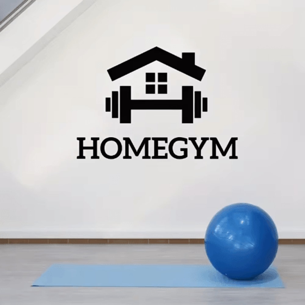 Creative Fitness Wall Sticker Barbell Gym Wall Decal Removable 4