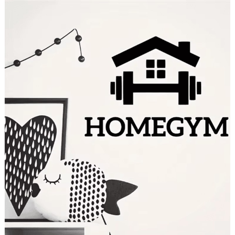 Creative Fitness Wall Sticker Barbell Gym Wall Decal Removable 5