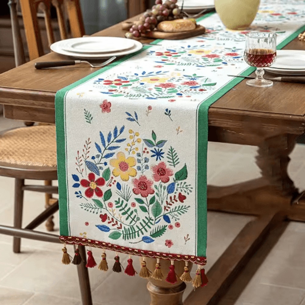 Farmhouse Lemon Table Runner Farmhouse Floral Kitchen Dining Table Decor 4