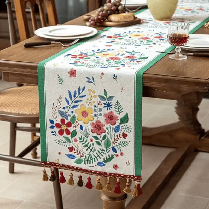 Farmhouse Lemon Table Runner Farmhouse Floral Kitchen Dining Table Decor 4