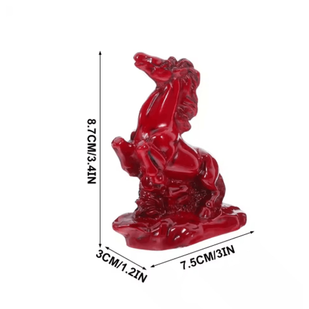 2026 Feng Shui Horse Figurine Red Success Wealth Desk Decor 1