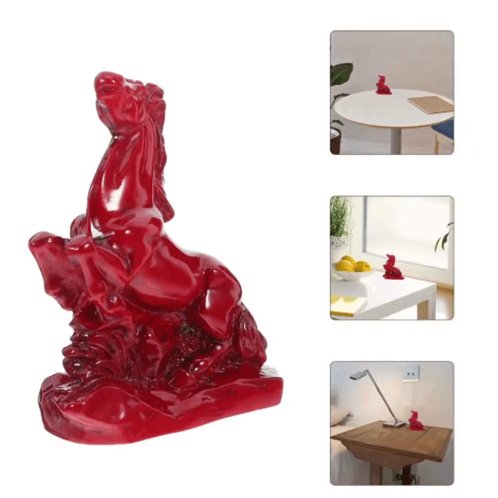 2026 Feng Shui Horse Figurine Red Success Wealth Desk Decor 2