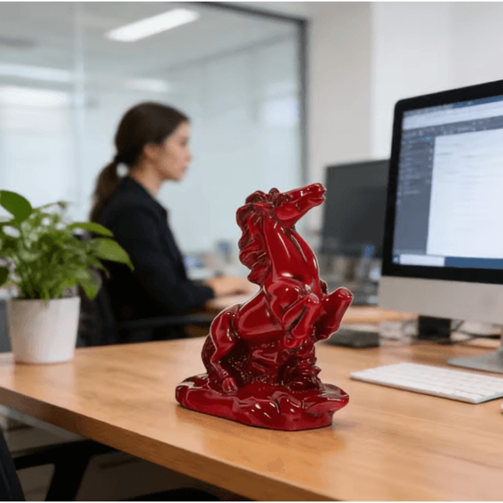 2026 Feng Shui Horse Figurine Red Success Wealth Desk Decor 5