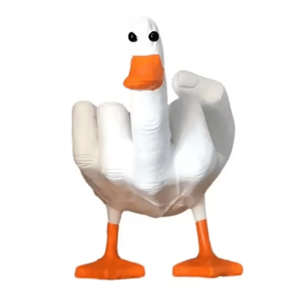 Funny Duck Statue Decor Quirky Resin Duck Desk Ornament 3