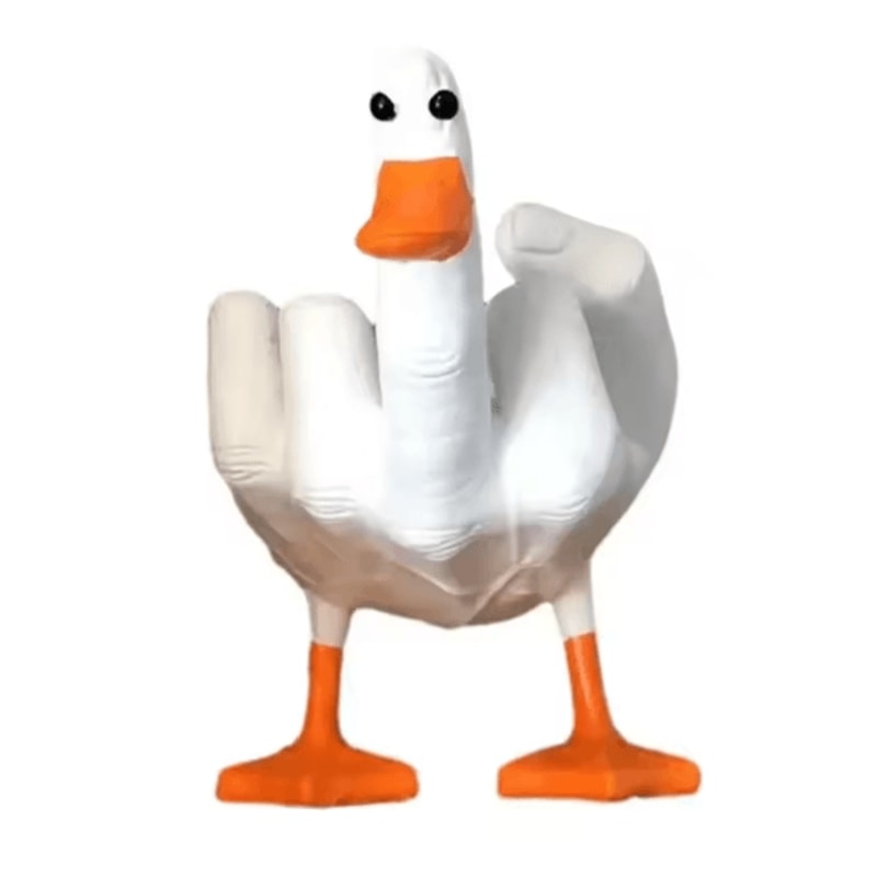 Funny Duck Statue Decor Quirky Resin Duck Desk Ornament 3