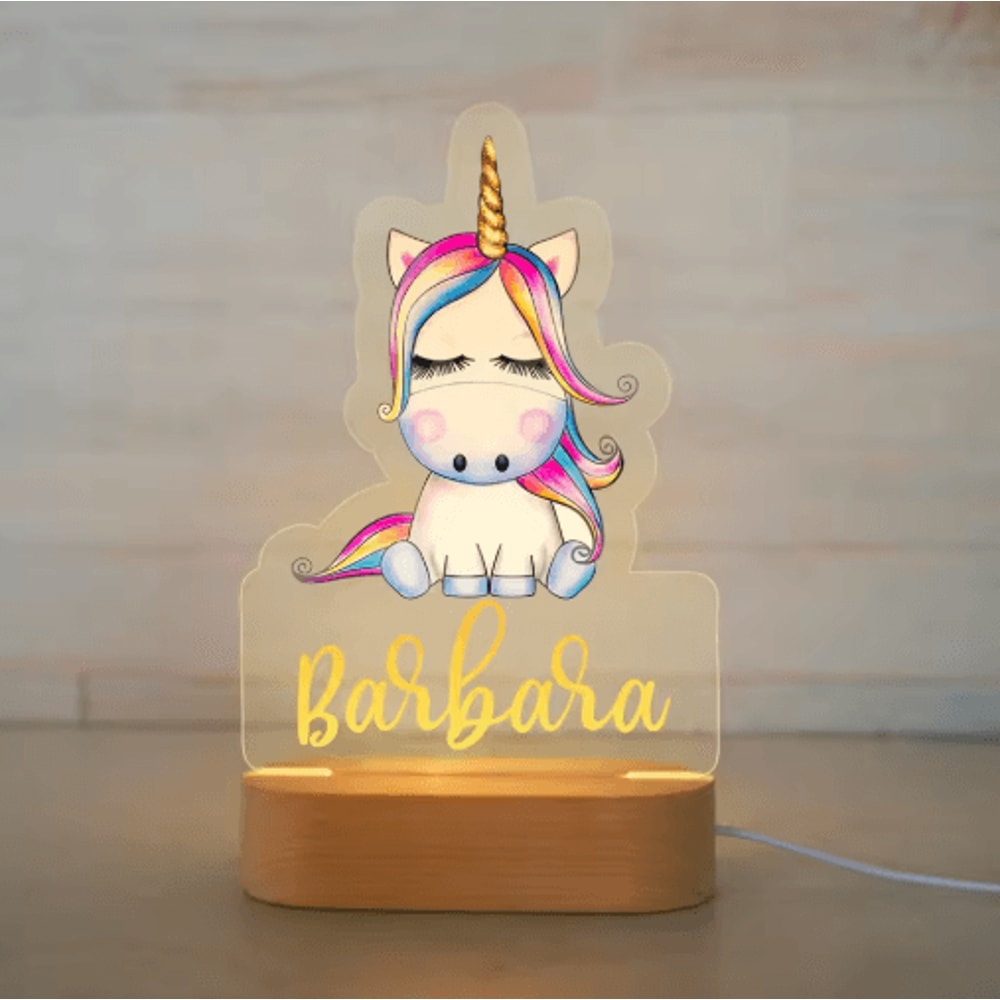 Personalized Custom Name Night Light Acrylic USB LED Lamp For Kids 1