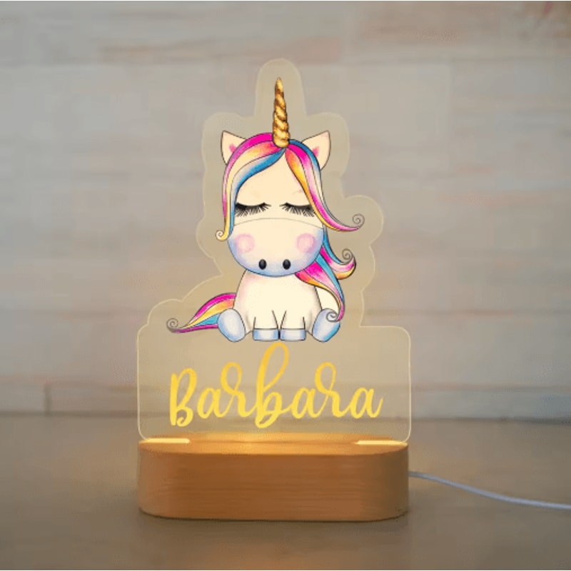 Personalized Custom Name Night Light Acrylic USB LED Lamp For Kids 1