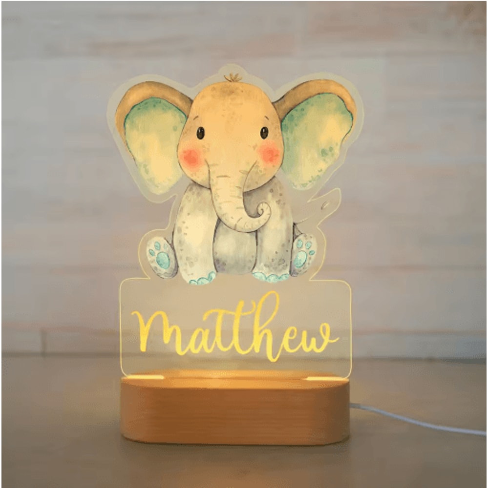 Personalized Custom Name Night Light Acrylic USB LED Lamp For Kids 12