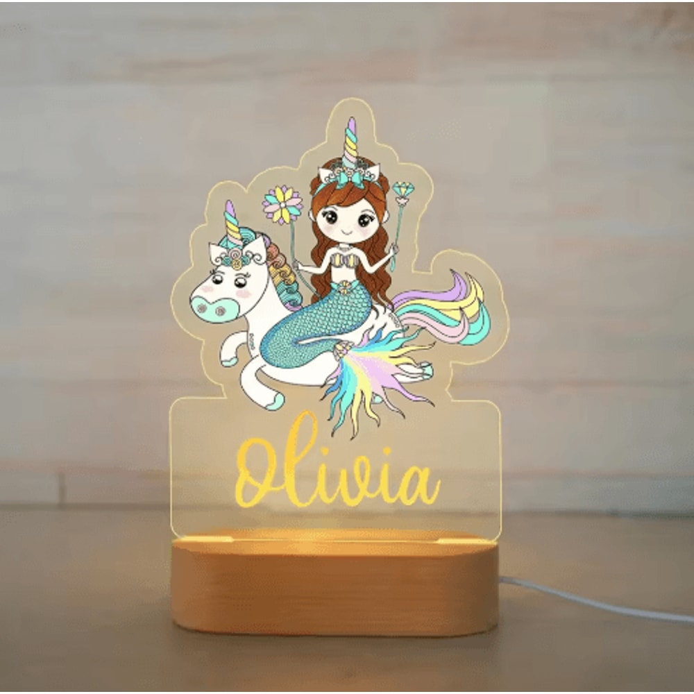Personalized Custom Name Night Light Acrylic USB LED Lamp For Kids 15