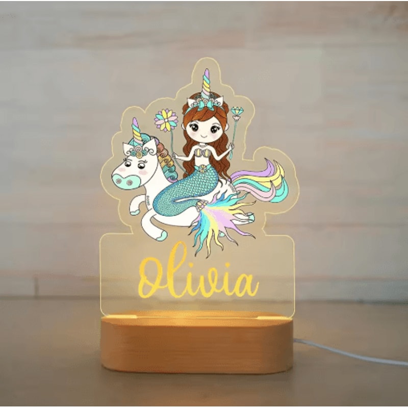 Personalized Custom Name Night Light Acrylic USB LED Lamp For Kids 15